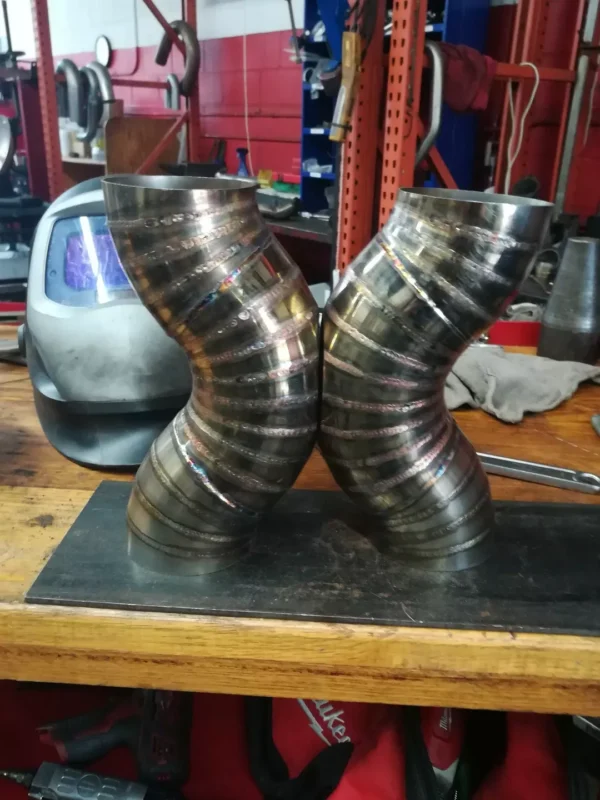 3.0 Inch Pie .Cut .90 Degree Lobster Tail Custom Downpipe. 304stainless steel - Image 5