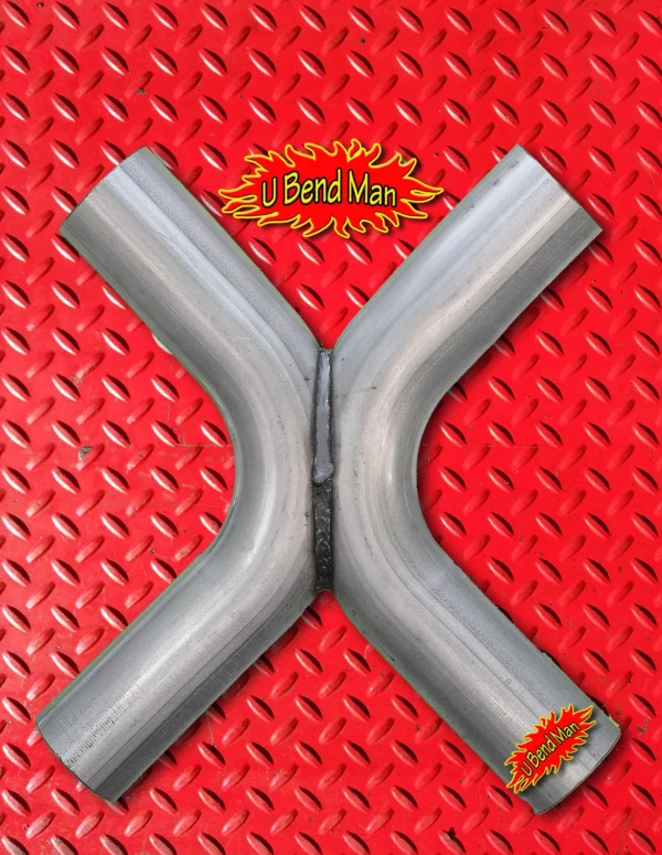 2.5 inch Exhaust X Pipe Universal custom DIY downpipe midpipe crossover pipe 16