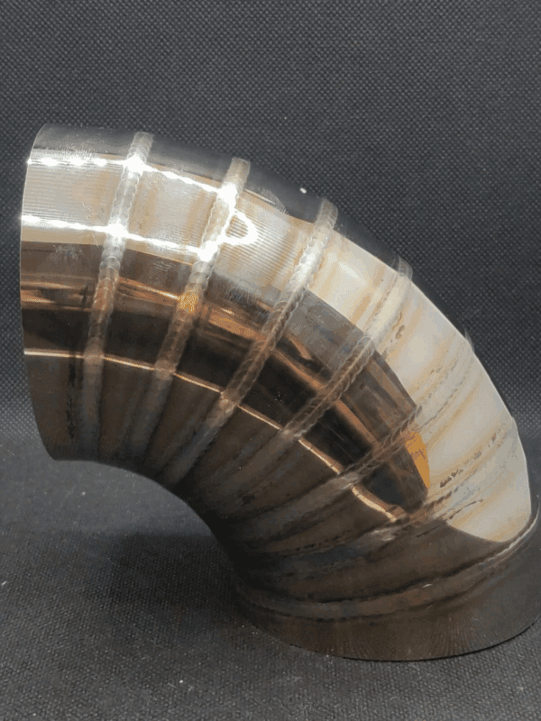 3.5 od Inch Pie .Cut .90 Degree Lobster Tail DIY Custom Downpipe.