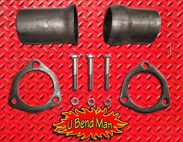 2x3 inch BALL & SOCKET Exhaust Connector Set 14g custom header turbo downpipe