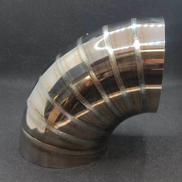 3.5 od Inch Pie .Cut .90 Degree Lobster Tail DIY Custom Downpipe. - Image 4