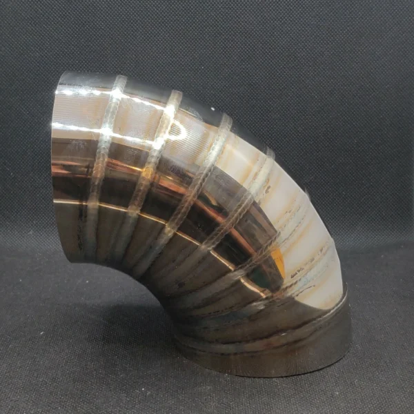 3.5 od Inch Pie .Cut .90 Degree Lobster Tail DIY Custom Downpipe. - Image 2